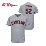 Camiseta Beisbol Hombre Cleveland Indians Mike Clevinger 150th Aniversario Patch Flex Base Gris