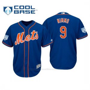 Camiseta Beisbol Hombre New York Mets Brandon Nimmo Cool Base Entrenamiento de Primavera 2019 Azul