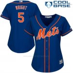 Camiseta Beisbol Mujer New York Mets David Wright Cool Base Royal