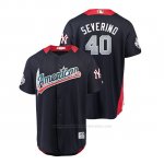 Camiseta Beisbol Hombre All Star Game New York Yankees Luis Severino 2018 1ª Run Derby American League Azul