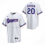 Camiseta Beisbol Nino Texas Rangers Ezequiel Duran Primera Replica Blanco