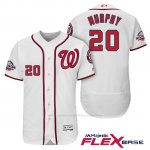 Camiseta Beisbol Hombre Washington Nationals Daniel Murphy Blanco 2018 All Star 1ª Flex Base