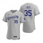 Camiseta Beisbol Hombre Kansas City Royals Asa Lacy Autentico Road Gris