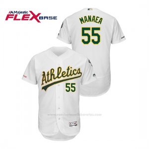 Camiseta Beisbol Hombre Oakland Athletics Sean Manaea 150th Aniversario Patch Autentico Flex Base Blanco