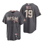 Camiseta Beisbol Hombre Washington Nationals Josh Bell 2022 City Connect Replica Gris