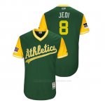 Camiseta Beisbol Hombre Oakland Athletics Jed Lowrie 2018 Llws Players Weekend Jedi Green
