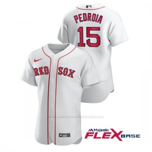 Camiseta Beisbol Hombre Boston Red Sox Dustin Pedroia Autentico Nike Blanco