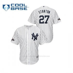 Camiseta Beisbol Hombre New York Yankees Giancarlo Stanton 2019 Postseason Cool Base Blanco