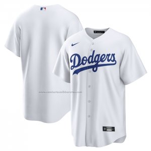 Camiseta Beisbol Hombre Los Angeles Dodgers Primera Replica Blanco