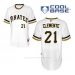 Camiseta Beisbol Hombre Pittsburgh Pirates Roberto Clemente 21 Blanco Cool Base