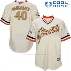 Camiseta Beisbol Hombre San Francisco Giants Madison Bumgarner Tan Cool Base