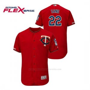 Camiseta Beisbol Hombre Minnesota Twins Miguel Sano 150th Aniversario Patch Autentico Flex Base Rojo