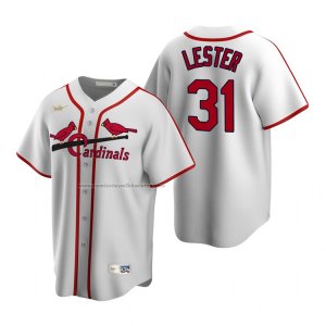 Camiseta Beisbol Hombre St. Louis Cardinals Jon Lester Cooperstown Collection Primera Blanco