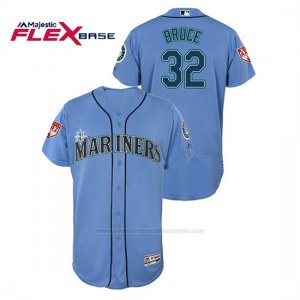 Camiseta Beisbol Hombre Seattle Mariners Jay Bruce 2019 Entrenamiento de Primavera Flex Base Azul Luminoso