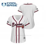 Camiseta Beisbol Mujer Atlanta Braves 2019 Postseason Cool Base Blanco