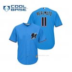 Camiseta Beisbol Hombre Miami Marlins J.t. Realmuto Cool Base Majestic Alternato 2019 Azul
