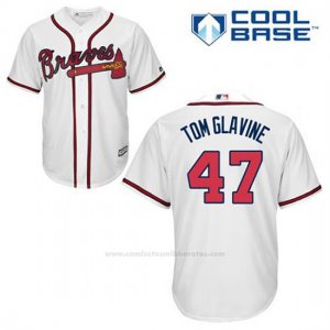 Camiseta Beisbol Hombre Atlanta Braves 47 Tom Glavine Blanco 1ª Cool Base