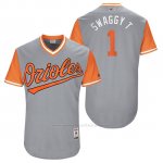 Camiseta Beisbol Hombre Baltimore Orioles 2017 Little League World Series 1 Tim Beckham Gris