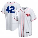Camiseta Beisbol Hombre Cincinnati Reds 2025 Jackie Robinson Day Primera Replica Blanco