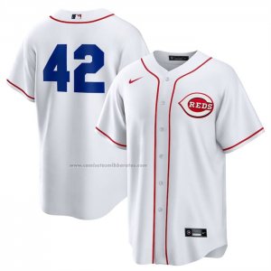 Camiseta Beisbol Hombre Cincinnati Reds 2025 Jackie Robinson Day Primera Replica Blanco