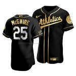 Camiseta Beisbol Hombre Oakland Athletics Mark Mcgwire Golden Edition Autentico Negro