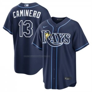 Camiseta Beisbol Hombre Tampa Bay Rays Junior Caminero Segunda Replica Azul