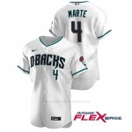 Camiseta Beisbol Hombre Arizona Diamondbacks Ketel Marte Autentico 2020 Alternato Blanco Verde