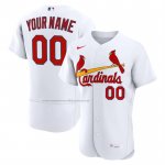 Camiseta Beisbol Hombre St. Louis Cardinals Primera Autentico Personalizada Blanco