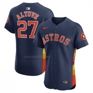 Camiseta Beisbol Hombre Houston Astros Jose Altuve Alterno Elite Negro