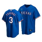 Camiseta Beisbol Hombre Texas Rangers Leody Taveras Alterno Replica Azul