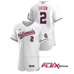 Camiseta Beisbol Hombre Washington Nationals Adam Eaton Autentico 2020 Alternato Blanco