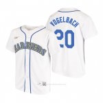 Camiseta Beisbol Nino Seattle Mariners Daniel Vogelbach Cooperstown Collection Primera Blanco