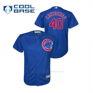 Camiseta Beisbol Nino Chicago Cubs Willson Contreras Cool Base Alternato Azul