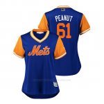 Camiseta Beisbol Mujer New York Mets Bobby Wahl 2018 Llws Players Weekend Peanut Royal