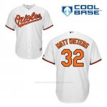 Camiseta Beisbol Hombre Baltimore Orioles 32 Matt Wieters Blanco 1ª Cool Base