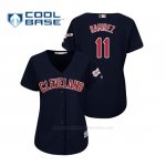 Camiseta Beisbol Mujer Cleveland Indians Jose Ramirez 2019 All Star Game Patch Cool Base Azul