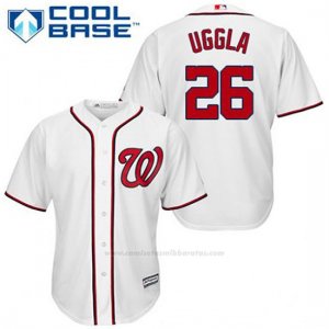 Camiseta Beisbol Hombre Washington Nationals Dan Uggla 26 Blanco 1ª Cool Base