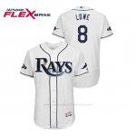 Camiseta Beisbol Hombre Tampa Bay Rays Brandon Lowe 2019 Postseason Flex Base Blanco
