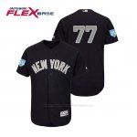 Camiseta Beisbol Hombre New York Yankees Clint Frazier Flex Base Entrenamiento de Primavera Alternato 2019 Azul