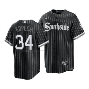 Camiseta Beisbol Hombre Chicago White Sox Michael Kopech 2021 City Connect Replica Negro