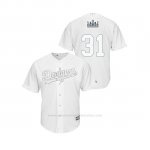 Camiseta Beisbol Hombre Los Angeles Dodgers Joc Pederson 2019 Players Weekend Replica Blanco