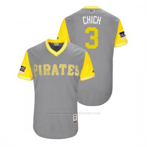 Camiseta Beisbol Hombre Pittsburgh Pirates Sean Rodriguez 2018 Llws Players Weekend Chich Gris