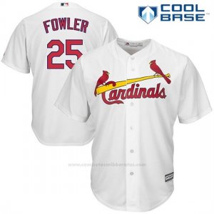 Camiseta Beisbol Hombre St. Louis Cardinals 25 Dexter Fowler Blanco 2017 Cool Base