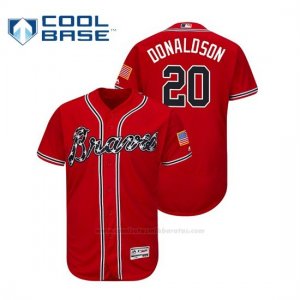 Camiseta Beisbol Hombre Atlanta Braves Josh Donaldson Flex Base Autentico Collezione Alternato Rojo