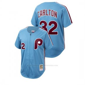 Camiseta Beisbol Hombre Philadelphia Phillies Steve Carlton Cooperstown Collection Autentico Azul Luminoso
