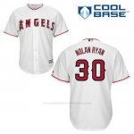 Camiseta Beisbol Hombre Los Angeles Angels Nolan Ryan 30 Blanco 1ª Cool Base