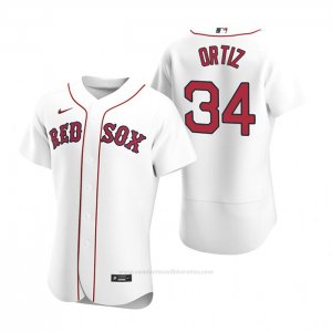 Camiseta Beisbol Hombre Boston Red Sox David Ortiz Autentico 2020 Primera Blanco