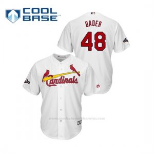 Camiseta Beisbol Hombre St. Louis Cardinals Harrison Bader 2019 Postseason Cool Base Blanco