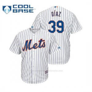 Camiseta Beisbol Hombre New York Mets Edwin Diaz Cool Base Majestic Home Blanco