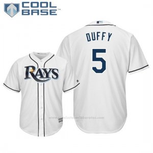 Camiseta Beisbol Hombre Tampa Bay Rays Matt Duffy Cool Base 1ª Blanco